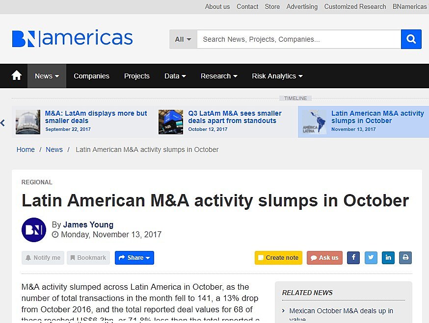 LatinAmericanM&AactivityslumpsinOctober